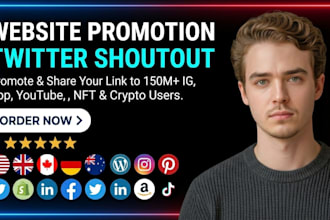 do twitter shoutout promote website link to USA UK audience