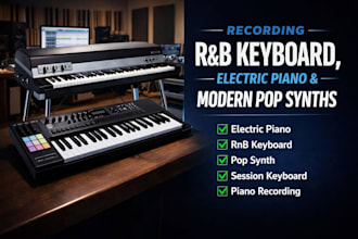 record of rnb keyboard, electric piano, and modern pop synths