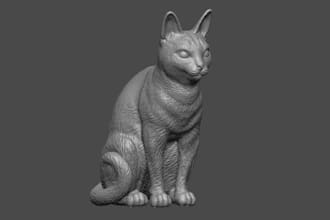 sculpt your pet from pictures,cat,cute kitten,animal memorial statue,stl 3dprint
