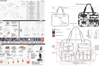 create a fashion handbag, bag, backpack, tech pack, and bag design