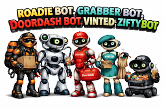 roadie bot, grabber bot, doordash bot, vinted bot, zifty bot
