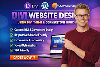 design responsive divi website using divi theme and cornerstone builder
