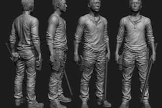 sculpt 3d character model, toy, action figure, fantasy model, 3d statue,3d print
