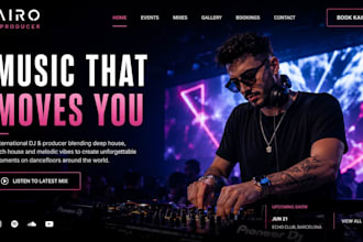 design squarespace band website wix music artist website portfolio dj website