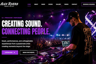 design squarespace band website wix music artist website portfolio dj website