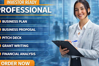 write a business plan with a financial plan for startups, business plan writer