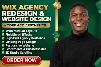 do a modern 3d wix website design and redesign for your creative agency