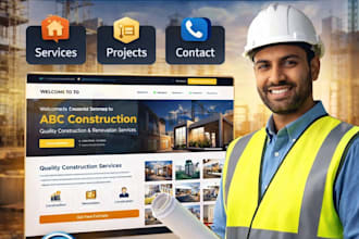 create a responsive website for construction company