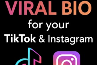 create a viral tiktok or instagram bio
