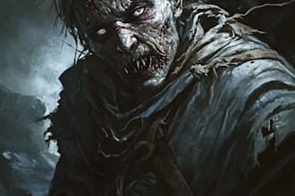 design an fantasy horror horror villain character