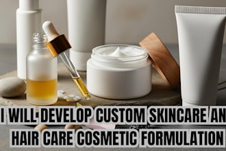 develop custom skincare and hair care cosmetic formulation