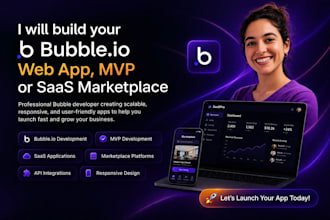 develop bubble io web app bubble mvp saas bubble app developer