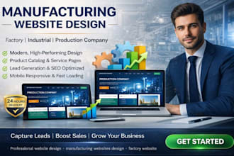 design manufacturing website production company site industrial factory website