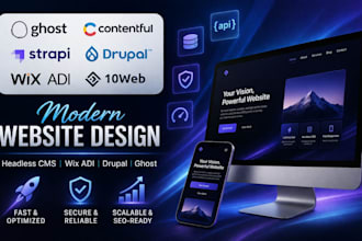 build setup ghost contentful strapi drupal bookmark wix adi 10web website design