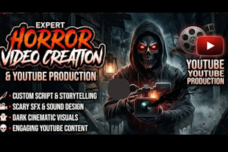 create viral faceless cinematic horror videos for youtube