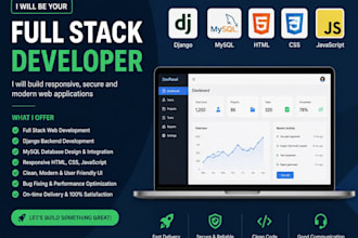 develop fullstack website in django