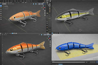 do jointed lure 3d swimbait lure moving parts multi part lure articulated lure