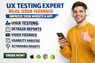 do website usability testing app testing UX UI review and provide user feedback