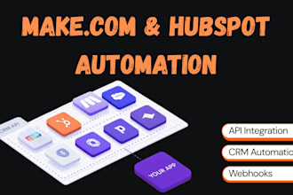 build make com automation and integrate hubspot CRM workflows
