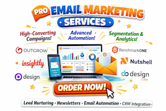 design outgrow insightly benchmarkone nutshell salesmate crm email automation