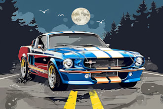 create amazing detail illustration of your cars and vehicles