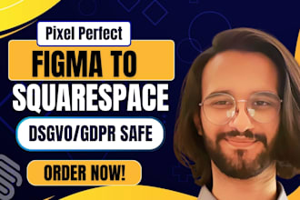 convert figma to squarespace website with german SEO and gdpr compliance