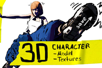 create a handpainted 3d character model