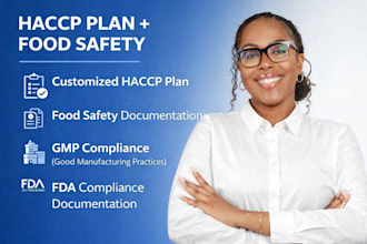 create customized haccp plan, food safety, gmp and fda compliance documentation