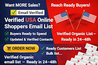 provide targeted verified email list of USA online shoppers for email marketing