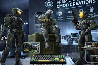create and port custom garrys mod playermodel with gmod weapons for garrys mod