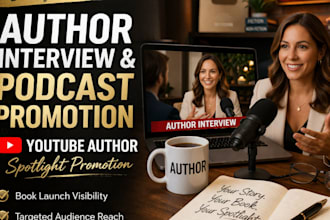 author interview, author podcast promotion, youtube author spotlight promotion