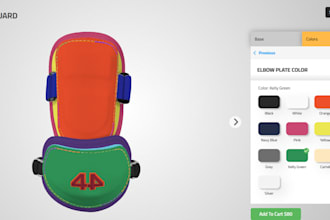 customize baseball glove and guards configurator with kickflip zakeke shopify