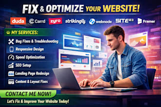 fix duda carrd zyro strikingly webnode site123 tilda dorik framer website