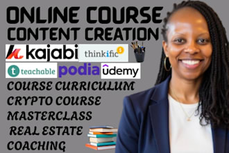 create a real estate or crypto masterclass curriculum