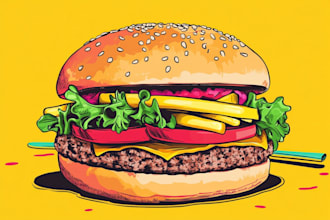 design pop art of your food pop art