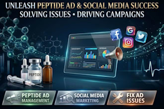 solve peptide ads issues, run peptide ads and social media marketing campaigns