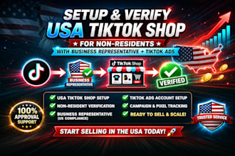setup verify usa tiktok shop for non residents business representative tiktok ad
