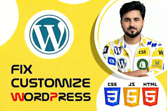 fix wordpress website issues and customise it
