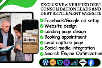 generate debt consolidation leads via social media ads debt settlement website