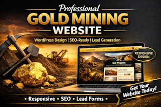 design professional gold mining website mineral resource website