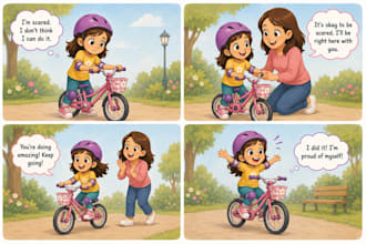 draw original children storybook illustration