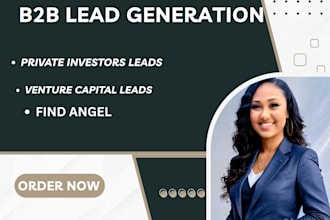find angel, venture capital, seed, private investors leads