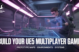 develop multiplayer unreal engine 5 game prototype maps and environment