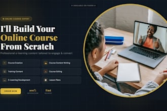 create online course content, course creation, course revamp or design workbook