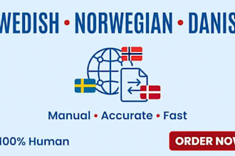 professionally translate english to swedish, norwegian, and danish