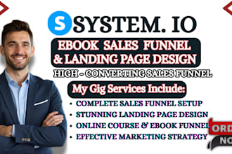 create systeme io landing page, systeme io website, systeme io sales funnel