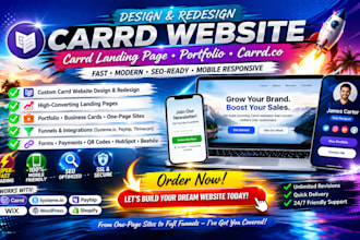 design and redesign carrd website carrd landing page portfolio carrd co