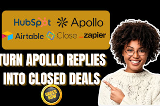 build apollo io close io hubspot CRM pipeline airtable zapier make automation