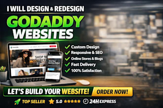 design godaddy website redesign godaddy website design develop godaddy website