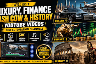 create viral cash cow youtube videos for luxury, finance and history channel